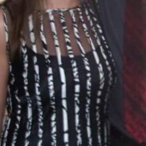 Sandra Darren dress, 2 pc black and white